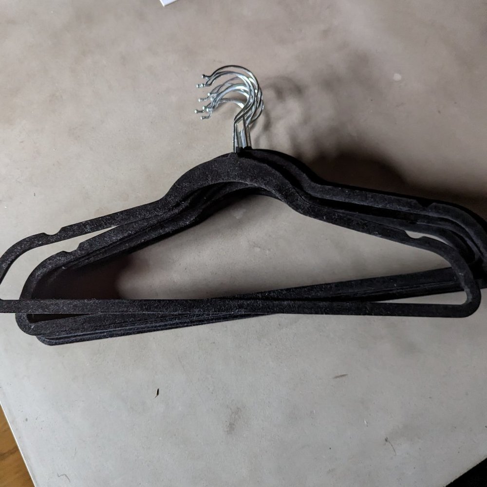 Black Velour Hangers